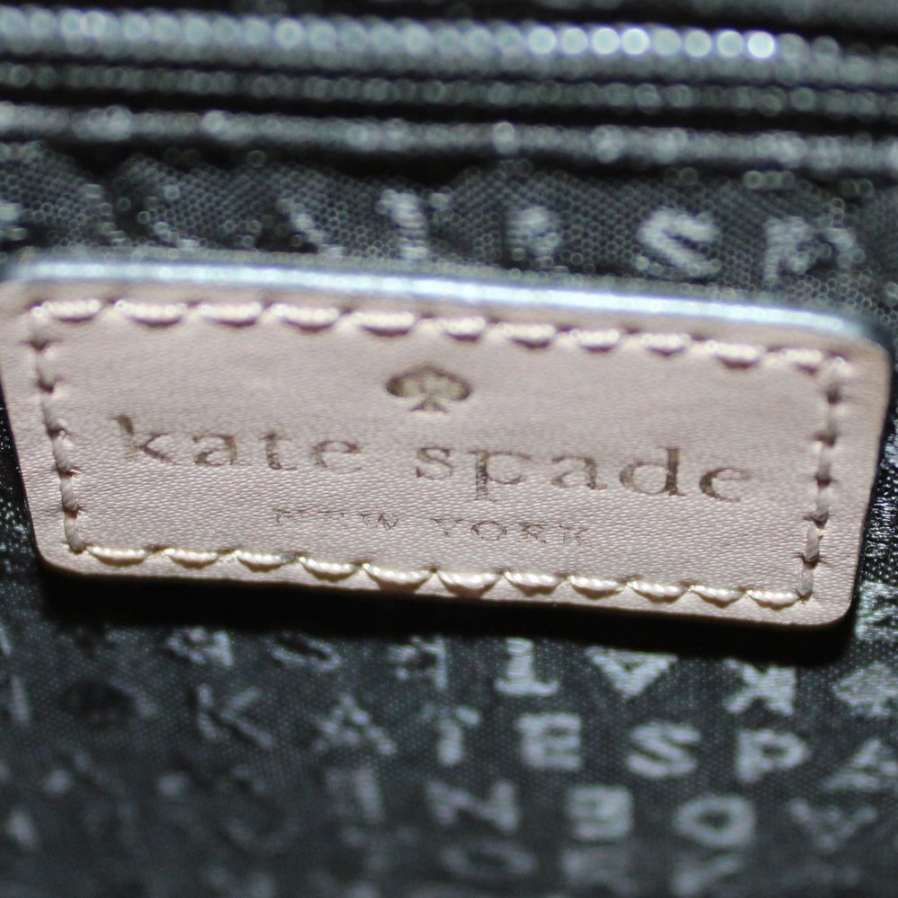Kate Spade Wright Place Karla Two Tone Almondine & Black Leather Tote - Picture 9 of 9